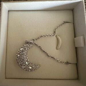 Swarovski Silver Celestial Moon Necklace